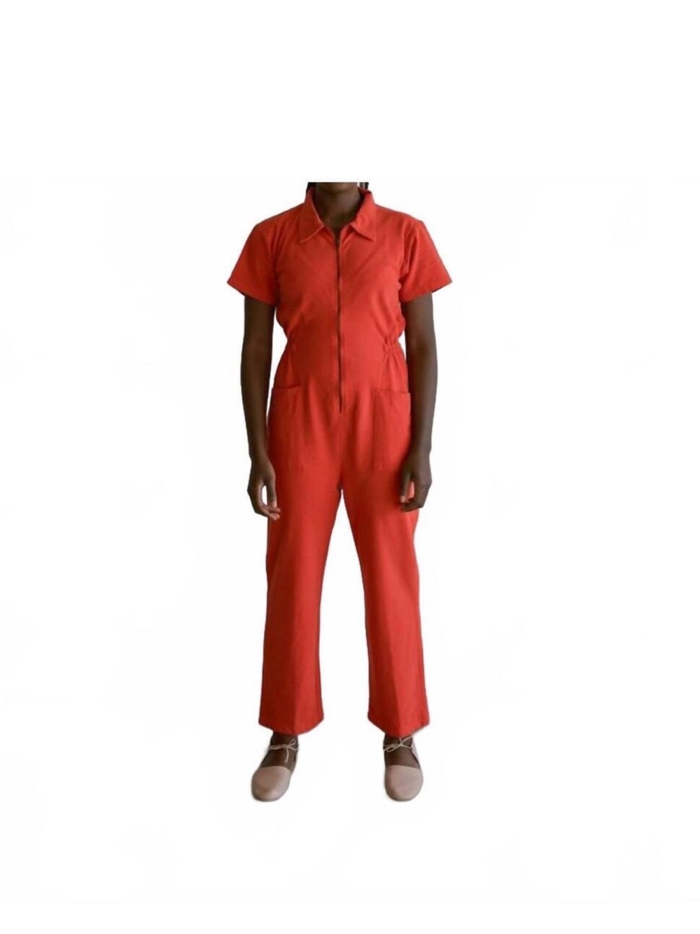 Noble utility jumpsuit in paprika size M